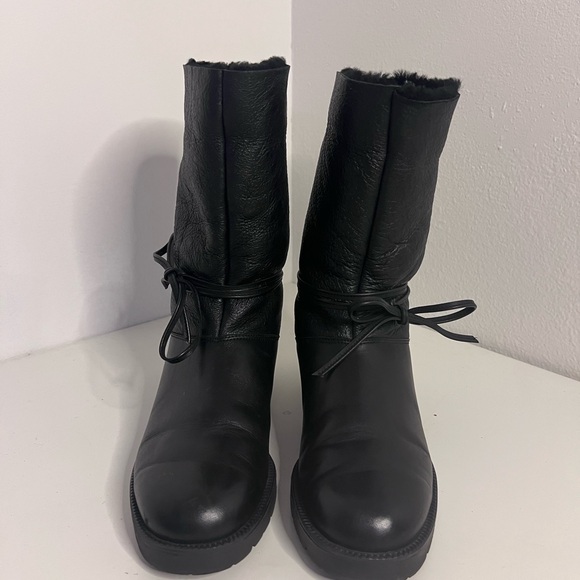 Santana Canada Shoes - Santana Canada Black Leather Winter Boots